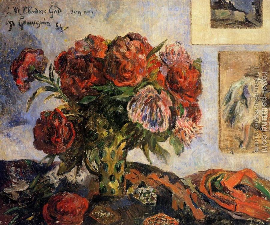 Paul Gauguin : Vase of Peonies